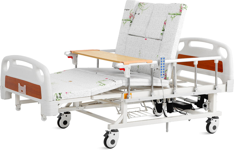 Hospital Bed 6 Functions Fully Electric Long Term Care Bed VIP Edition with Mattress & IV Pole (VP700)